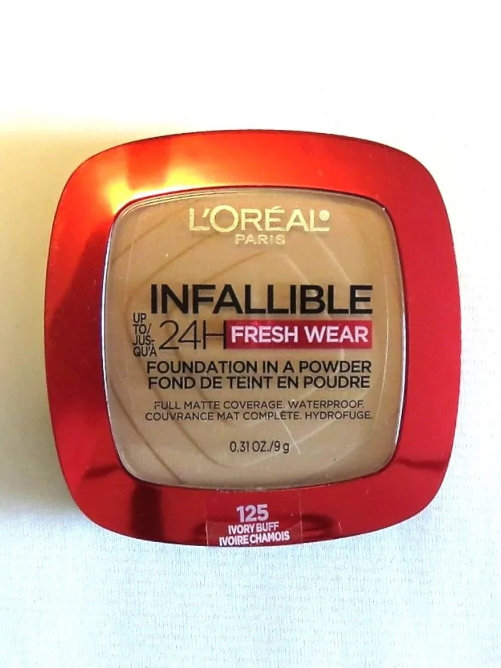 L'Oreal Infallible 24H Fresh Wear Foundation In A Powder 125 Ivory Buff 0.31oz